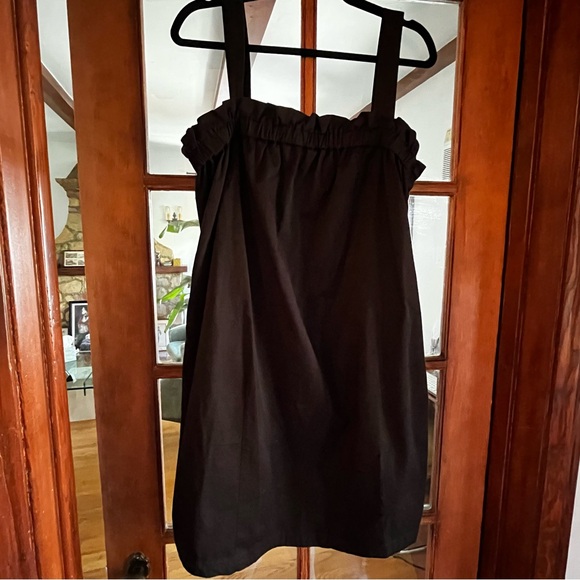 Never Worn Everlane The Paperbag Black Mini Dress Large - Picture 3 of 8